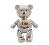 Metalinis magnetas meškutis I love Lithuania Metalinis magnetas meškutis I love Lithuania